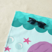 カワイト・マーメイド・パーソナライズされたガール ビーチタオル (インサイチュ)