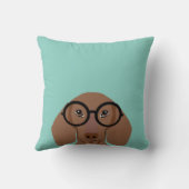 カワイドキシーとヒップスターファッショングラス – Daschund クッション (裏面)