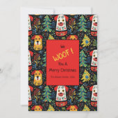 カワイドッグスクリスマスフラットホリデーカード シーズンカード (正面)