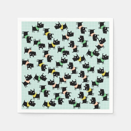 カワイドッグス紙ナプキンス スタンダードカクテルナプキン (正面)