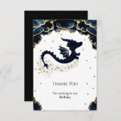 カワイドラゴンお洒落誕生日 サンキューカード (正面/裏面)