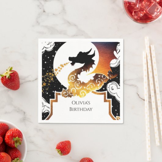 カワイドラゴンお洒落誕生日 スタンダードカクテルナプキン (インサイチュ)