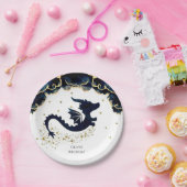 カワイドラゴンお洒落誕生日 ペーパープレート (パーティー)