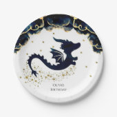 カワイドラゴンお洒落誕生日 ペーパープレート (正面)