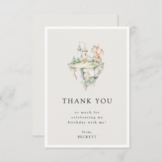 カワイドラゴンテーマ誕生会 サンキューカード (正面/裏面)