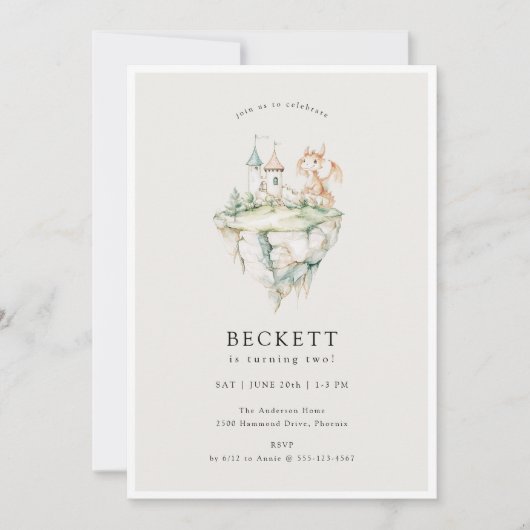 カワイドラゴンテーマ誕生会 招待状 (正面)