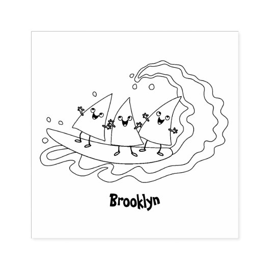 カワイナチョスコーンチップスサーフィン ラバースタンプ (インプリント)