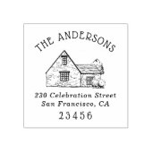 カワイハウス |ファミリカスタムー名と差出人住所 ラバースタンプ (インプリント)