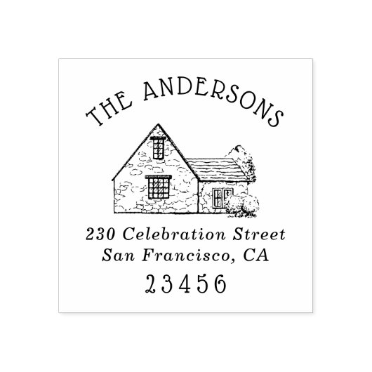 カワイハウス |ファミリカスタムー名と差出人住所 ラバースタンプ (インプリント)