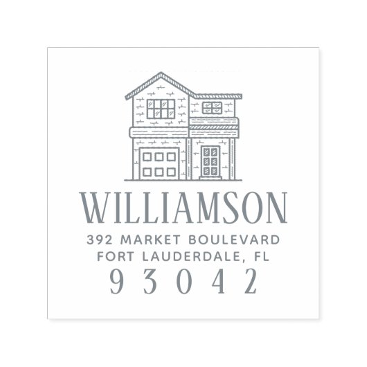 カワイハウス |家族の名前と差出人住所 セルフインキングスタンプ (デザイン)