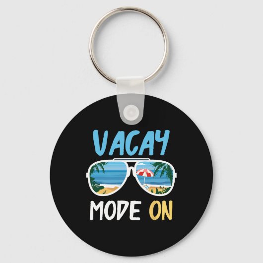 カワイバおもしろいケイモードオンサマーファミリーバケーション キーホルダー (正面)