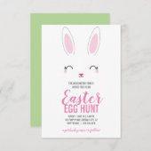 カワイバニーイースターエッグ狩りブランチピクニック 招待状 (正面/裏面)