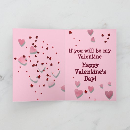 カワイバレンタインデーのカードとバスセットハおもしろいウンズ シーズンカード (内部)