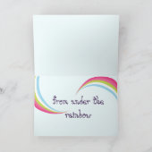 カワイバースデーカード(バセットハウンドと虹) カード (内部)