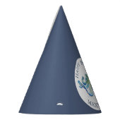 カワイバースデーパーティーハットブルー航海のカスタム パーティーハット (左)