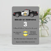 カワイパトカー誕生日招待状 招待状 (スタンド正面)