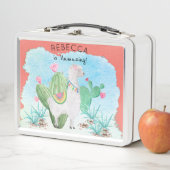 カワイパーソナライズされたトウォーターカラーラマ メタルランチボックス (インサイチュ)