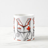 カワイパーソナライズされたトナーススクラブズ服名 コーヒーマグカップ (中央)