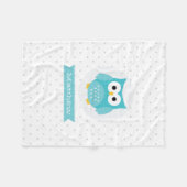 カワイパーソナライズされたトフクロウフリースブランケット フリースブランケット (正面(横))