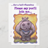 カワイヒッポパーティの招待状 招待状 (正面/裏面)