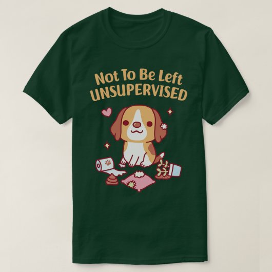 カワイビーグル犬が監督離れされなおもしろいい Tシャツ (デザイン正面)