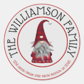 カワイファミリーネーム差出人住所 ラウンドシール (正面)