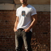 「カワイフクロウwithコーヒーカップ」おもしろいデザイン tシャツ