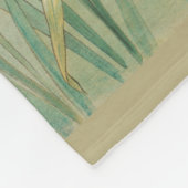 カワイブニーと水仙の花アンティークイースター フリースブランケット (角)