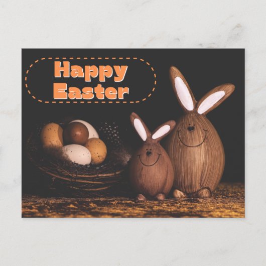 カワイブンニーハッピーイースターはがき ポストカード (正面)