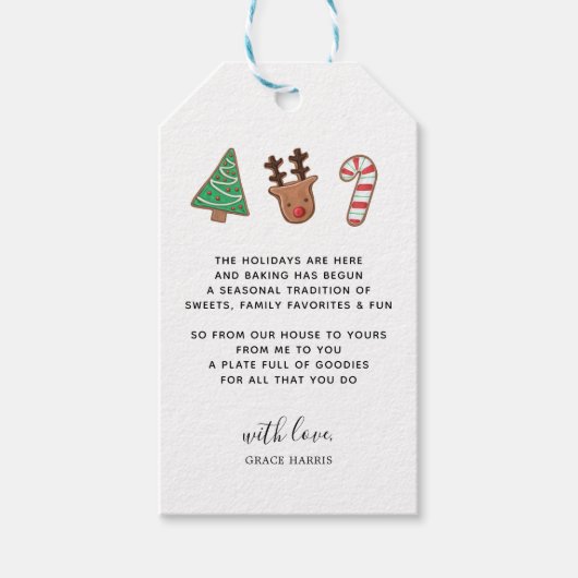 カワイホリデーグッズ焼いたギフトラベル ギフトタグ (正面)