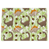 カワイボーイズDinoパターンパーティーバッグ ラージペーパーバッグ (正面)