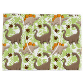 カワイボーイズDinoパターンパーティーバッグ ラージペーパーバッグ (裏面)