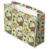 カワイボーイズDinoパターンパーティーバッグ ラージペーパーバッグ (裏面アングル)