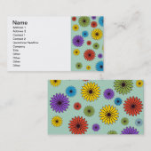 カワイミントグリーンフローラ名刺 名刺 (正面/裏面)