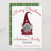 カワイメおもしろいリークリスマス小妖精や小人パーソナライズされた格言 シーズンカード (正面/裏面)