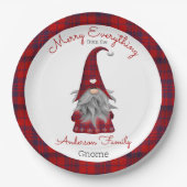 カワイメおもしろいリークリスマス小妖精や小人パーソナライズされた格言 ペーパープレート (正面)