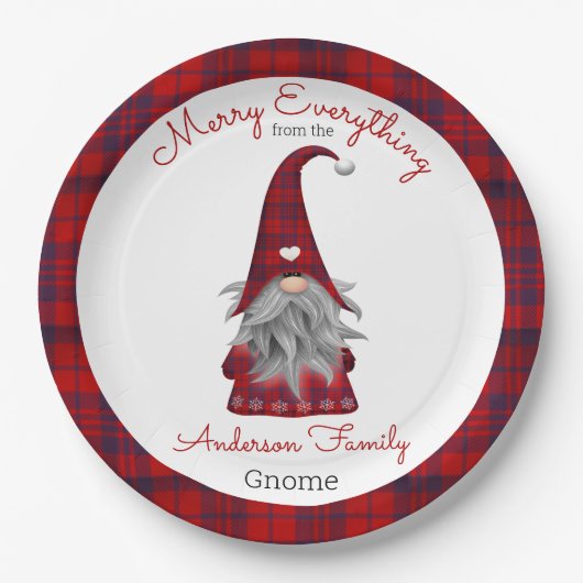 カワイメおもしろいリークリスマス小妖精や小人パーソナライズされた格言 ペーパープレート (正面)