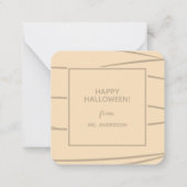 カワイモダントタイポグラフィミイラ怪獣ハロウィーン ノートカード (裏面)