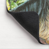 カワイヨークシャーテリアインザパンジーマウスパッド マウスパッド (コーナー)