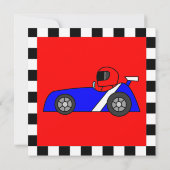 カワイレースをテーマにした子ども向け誕生日 招待状 (裏面)