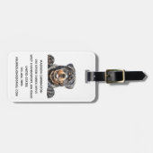 カワイロッティワンピードッグマム水彩ロットワイラー ラゲッジタグ (正面横)