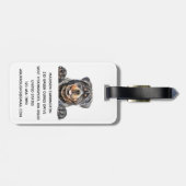 カワイロッティワンピードッグマム水彩ロットワイラー ラゲッジタグ (裏面横)