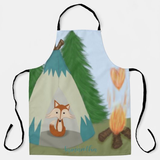 カワイローンキツネ エプロン (正面)