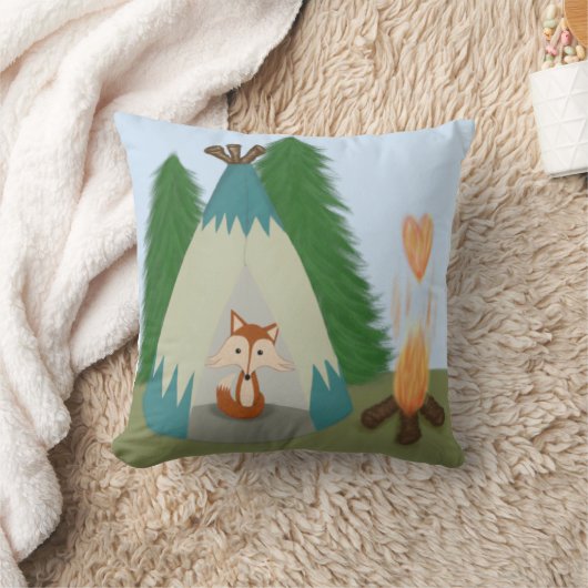 カワイローンキツネ クッション (ブランケット)