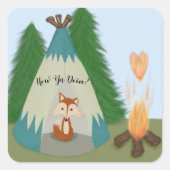 カワイローンキツネ スクエアシール (正面)