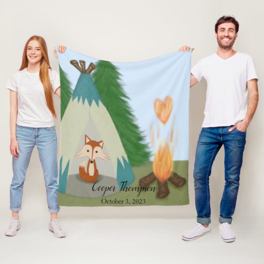 カワイローンキツネ フリースブランケット (インサイチュ)