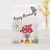 カワイヴィレッジハッピーバースデー カード (黄色い花)