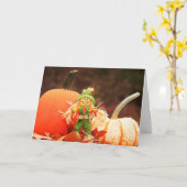 カワイートカカカカボチャ秋誕生日 カード (黄色い花)