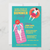 カワイートカートアートプールパーティー 招待状 (正面)