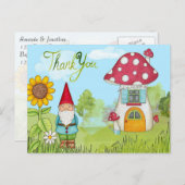 カワイートカートガーデン格言アンドハウスサンキュー ポストカード (正面/裏面)